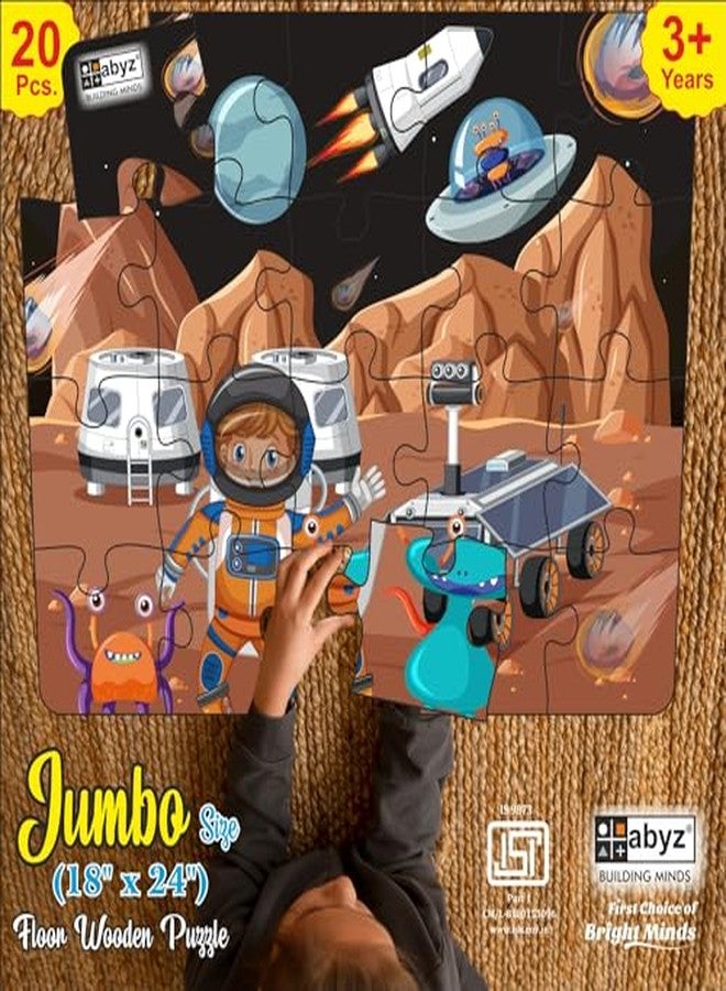 ABYZ Wooden Jigsaw Puzzle - Astronauts' Vision Playset for Fun Educational & Little Explorers, 20-Pieces Fun Games with Multicolor | Birthday Gift for (3 Plus Years) Age Kids. - Image 5